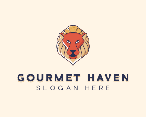 Lion Croissant Bakery logo design