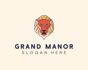 Lion Croissant Bakery logo design