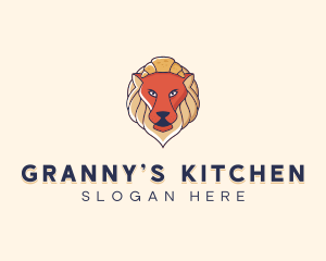 Lion Croissant Bakery logo design