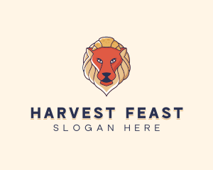 Lion Croissant Bakery logo design