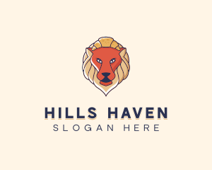 Lion Croissant Bakery logo design