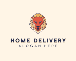 Lion Croissant Bakery logo design