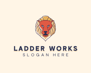 Lion Croissant Bakery logo design