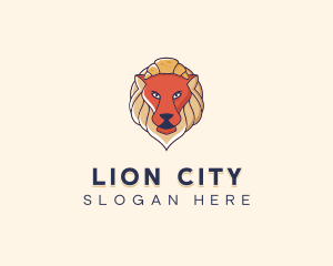 Lion Croissant Bakery logo design