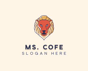 Lion Croissant Bakery logo design