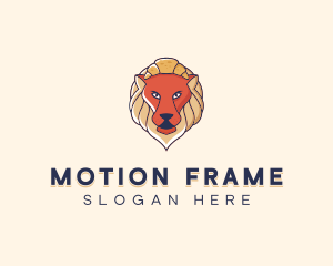 Lion Croissant Bakery logo design