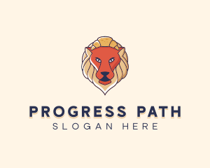 Lion Croissant Bakery logo design