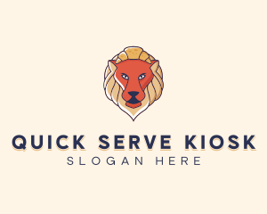 Lion Croissant Bakery logo design