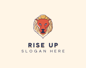 Lion Croissant Bakery logo design