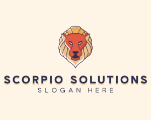 Lion Croissant Bakery logo design