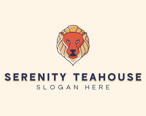 Lion Croissant Bakery logo design