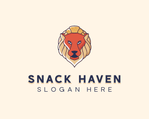 Lion Croissant Bakery logo design