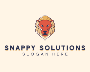 Lion Croissant Bakery logo design