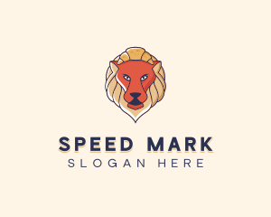 Lion Croissant Bakery logo design