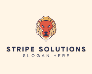 Lion Croissant Bakery logo design