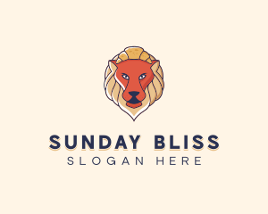 Lion Croissant Bakery logo design