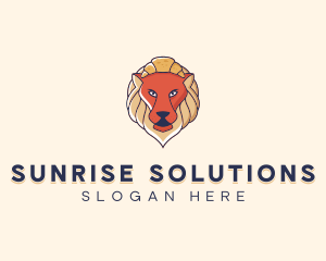 Lion Croissant Bakery logo design