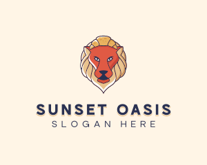 Lion Croissant Bakery logo design