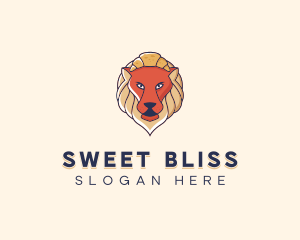 Lion Croissant Bakery logo design