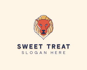 Lion Croissant Bakery logo design