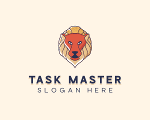 Lion Croissant Bakery logo design