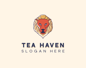 Lion Croissant Bakery logo design