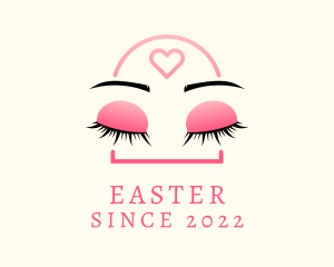 Eyelashes - Beauty Eyebrow Lash Extensions logo design