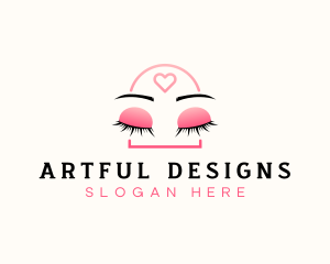 Beauty Eyebrow Lash Extensions logo design