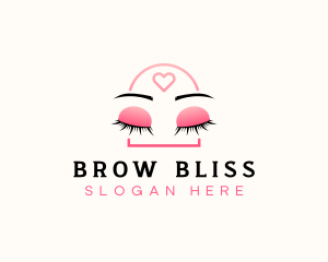 Beauty Eyebrow Lash Extensions logo design