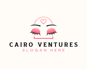 Beauty Eyebrow Lash Extensions logo design