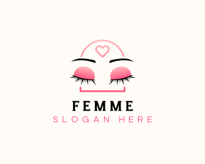 Beauty Eyebrow Lash Extensions logo design