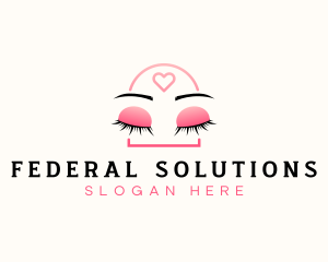 Beauty Eyebrow Lash Extensions logo design