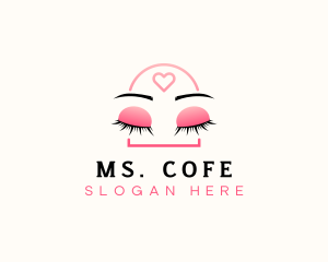 Beauty Eyebrow Lash Extensions logo design