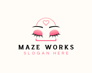 Beauty Eyebrow Lash Extensions logo design