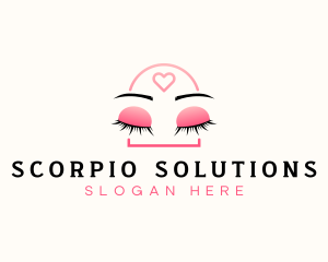 Beauty Eyebrow Lash Extensions logo design