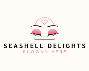 Beauty Eyebrow Lash Extensions logo design