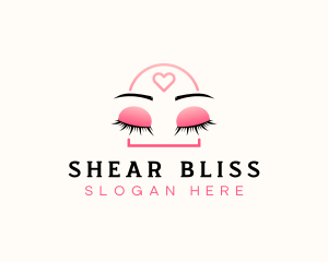 Beauty Eyebrow Lash Extensions logo design