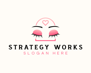 Beauty Eyebrow Lash Extensions logo design