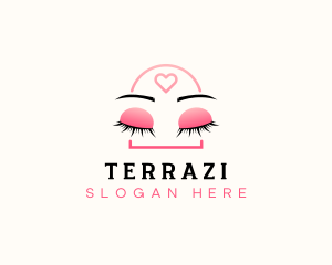 Beauty Eyebrow Lash Extensions logo design