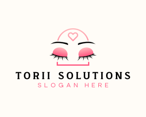 Beauty Eyebrow Lash Extensions logo design