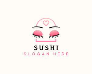 Beauty Eyebrow Lash Extensions logo design