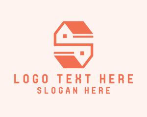 Construction - House Roof Letter S logo design