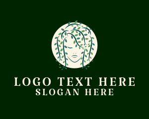 Vine Leaf Woman  Logo