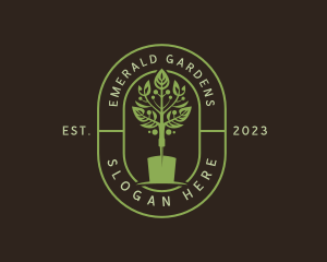 Landscaping Shovel Plant logo design