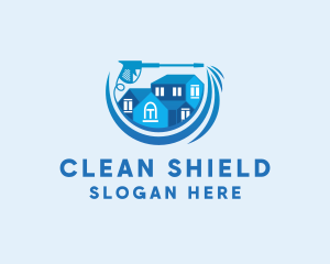 Sanitizing - Home Cleaning Pressure Washer logo design