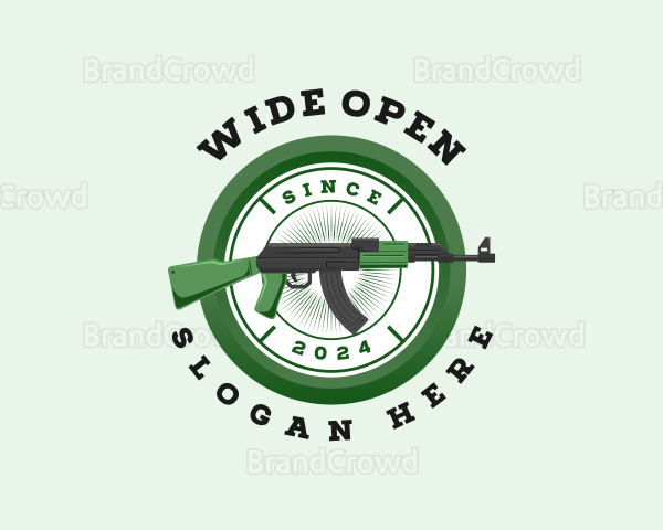 Military Gun Firearm Logo