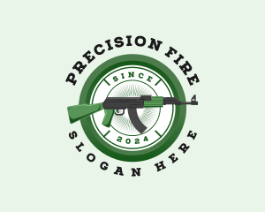 Military Gun Firearm logo design