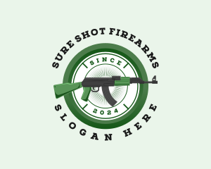 Military Gun Firearm logo design