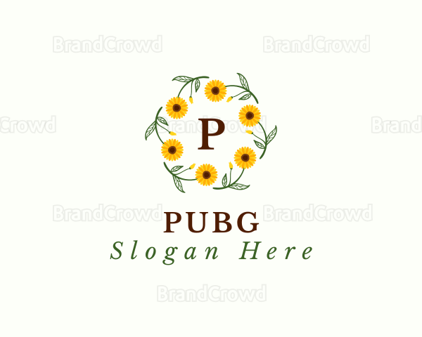 Sunflower Floral Gardening Logo