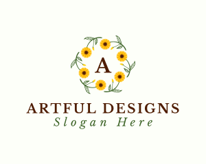 Sunflower Floral Gardening  logo design